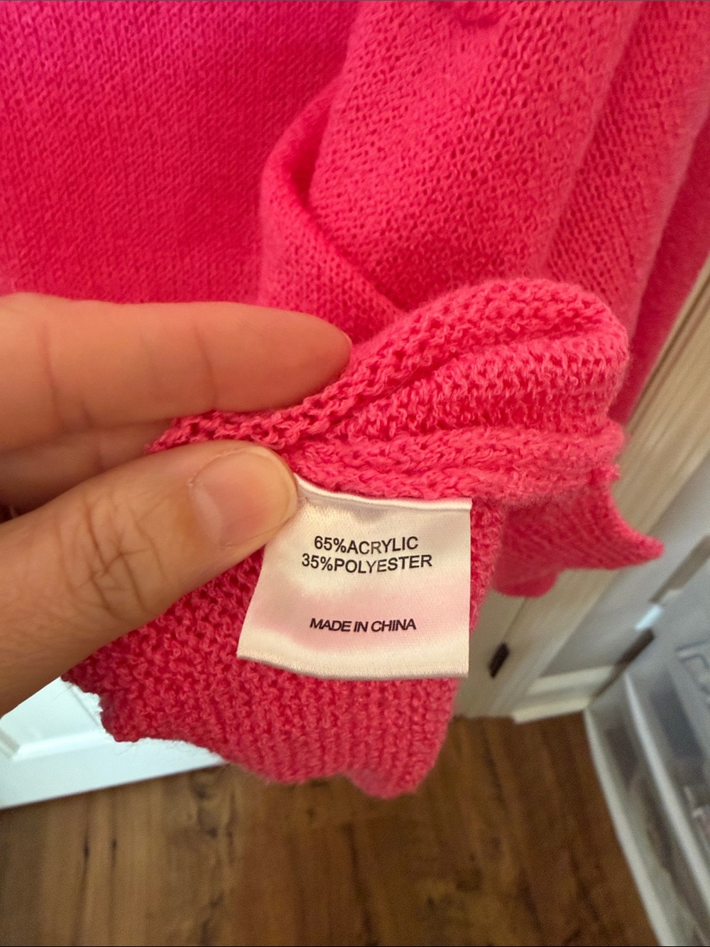 Discount Divas Bright Pink Scoop Neck Knit Sweater - Picture 3 of 8